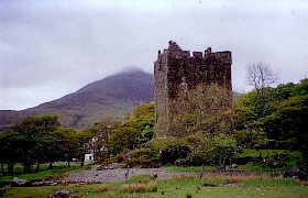 Moy castle with Ben Buie behind