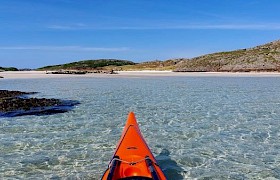 Kayaking at Bagh a Chnoic Mhaoileanaich ross of mull
